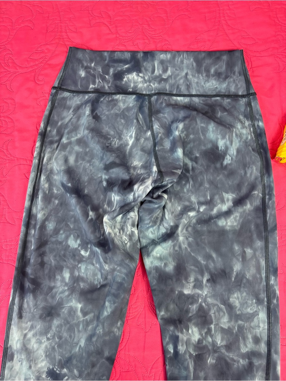 Gymshark Black & Gray Marble-Print High-Waist Leggings - Picture 3 of 9